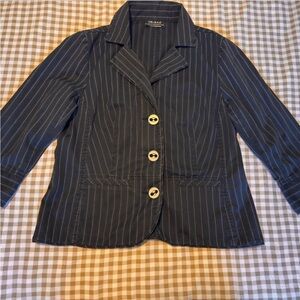 Theory Women's Navy Pinstripe Blazer